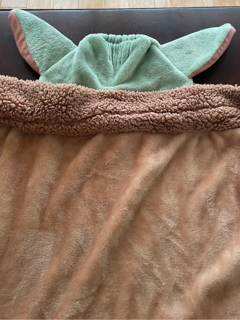 Disney The Big One, Kids’ Plush Hooded Baby Yoda Bath Towel, Sz OS